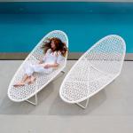 Outdoor Furniture Balcony Leisure Recline Rattan Chair Beach Lounger Swimming