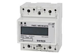 Wholesale Household Active 2 Wire Din Rail Single Phase Energy Meters With LCD Display from china suppliers