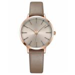 Leather Strap Women Quartz Wrist Watch 14mm Luxury Alloy Microfiber Surface