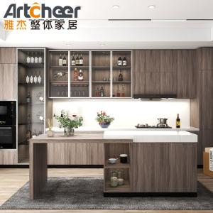 Wholesale Modern I Shape Kitchen Cabinet Solid Wood Colored Kitchen Furniture For Durable Interiors from china suppliers