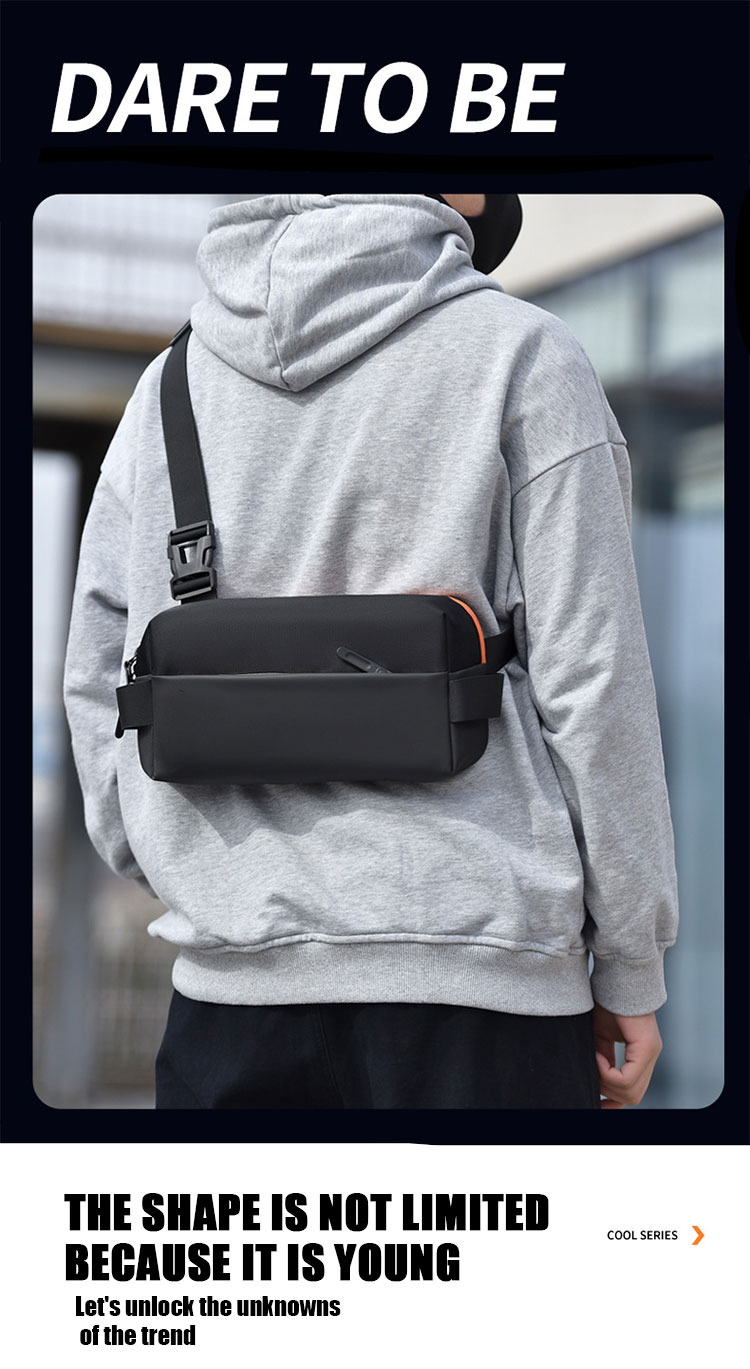 Men's Motorcycle CrossBody Chest Bags Large Capacity Custom Brand For Sport