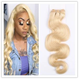 Wholesale 613 Blonde Color 100% Virgin Cambodian Wavy Hair Extensions Full And Thick Ends from china suppliers
