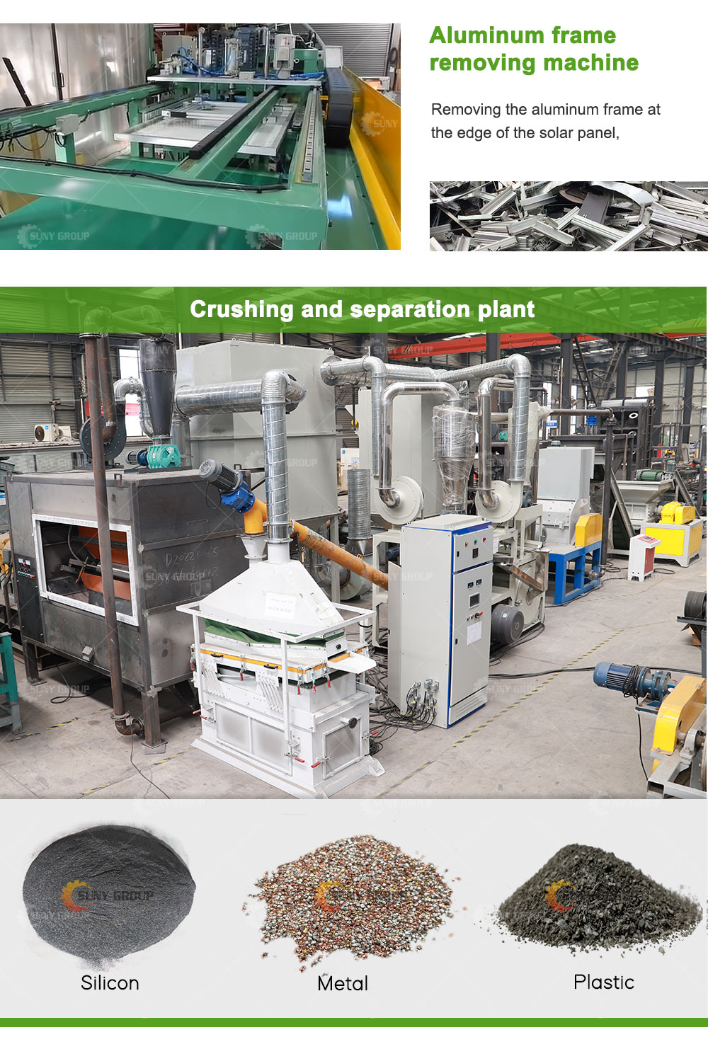 Scrap Solar Photovoltaic Panel Glass Dismantling Machine Provided Video Inspection