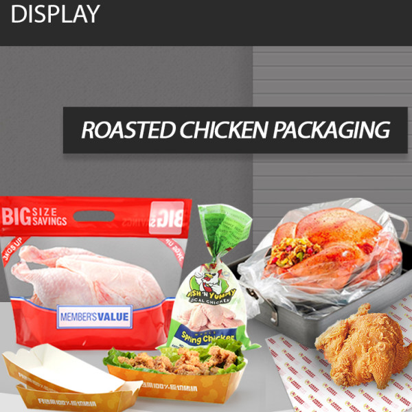 Clear Window Hot Chicken Bag For Food Delivery Ziplock Reusable Bag Odorless