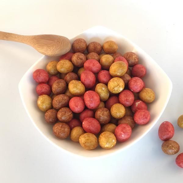 Healthy Green Roasted Colorful Coated Peanut Snack Soy Sauce Flavor OEM BRC