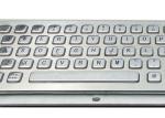20mA Brushed Metal Industrial Keyboard 64 Keys Panel Mount