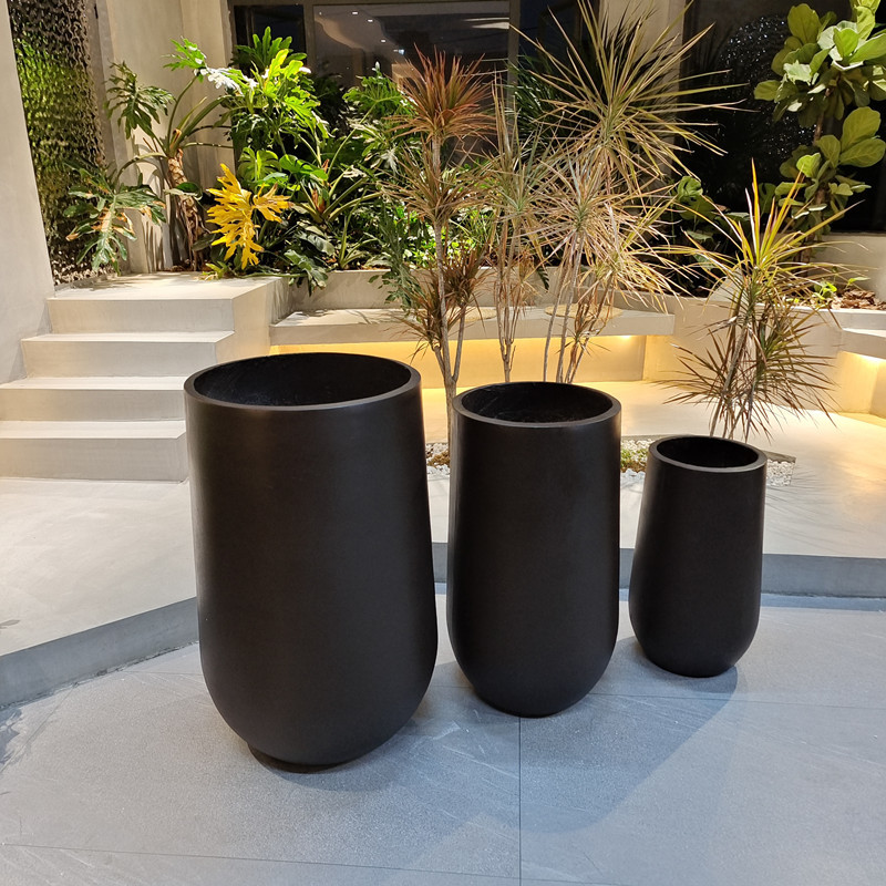 Smooth Surface Fiber Clay Planter For Business Durable And Stylish Choices