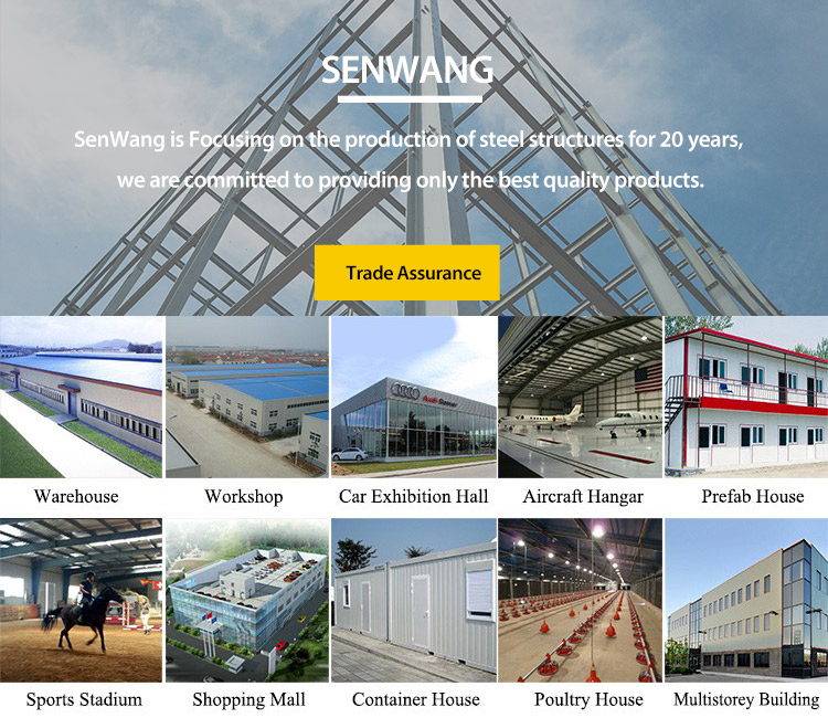 Metal Frame House Construction , Industrial Prefab Metal Warehouse Workshop
