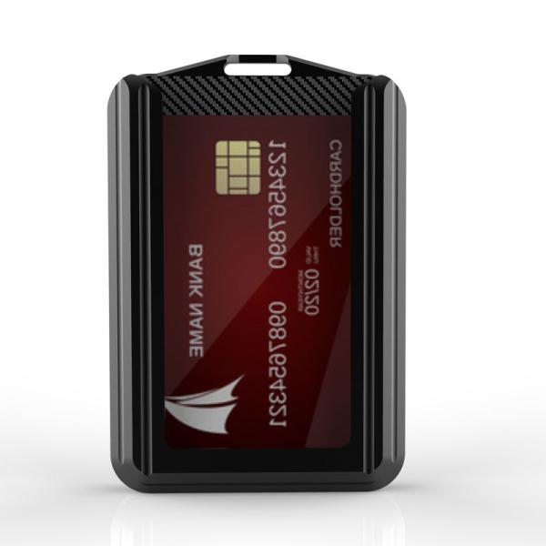 74*110*18MM Customized Gray Color RFID Aluminium Card Wallet Support Branding