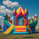 CE Certification 50X60X70 Cm Outdoor Inflatable Castle Slide / Kids Inflatable