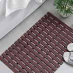 Two Layers Brown Bathroom Anti Slip Floor Mat 9*10