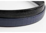 Womens Elegant Navy Leather Belt With Stone Grain 95 - 125cm Length