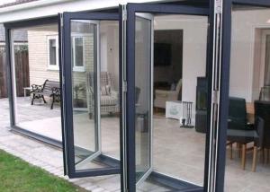 Wholesale Custom Aluminium Bi Folding Patio Doors Energy Saving For Exterior Patio from china suppliers