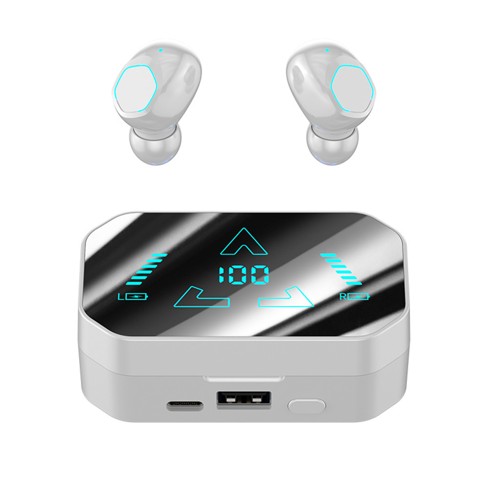 Bluetooth 5.3, F10 Waterproof And Dustproof In-ear Headphones With Digital Display Ergonomic Design For Sports Gaming Use