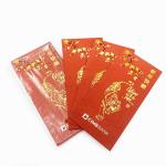 Hot Stamp Custom Red Packet Art Paper Chinese New Year Red Envelope cartoon