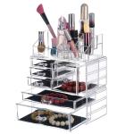 Makeup Organizer Clear Acrylic Cosmetic Storage Drawers Transparent Jewelry
