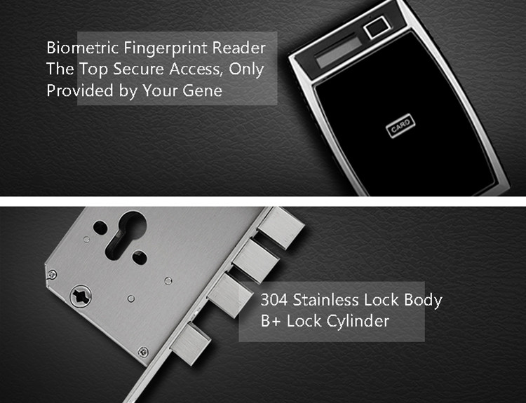 Stylish Split Body Type Other Door Lock Fingerprint Password Digital Touch Screen
