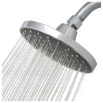 6in Square Overhead Fixed Rain Shower Head Chrome Black Water Saving