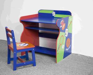 Wholesale Toddler Wooden Sports Themed Study Desk Chair Set from china suppliers