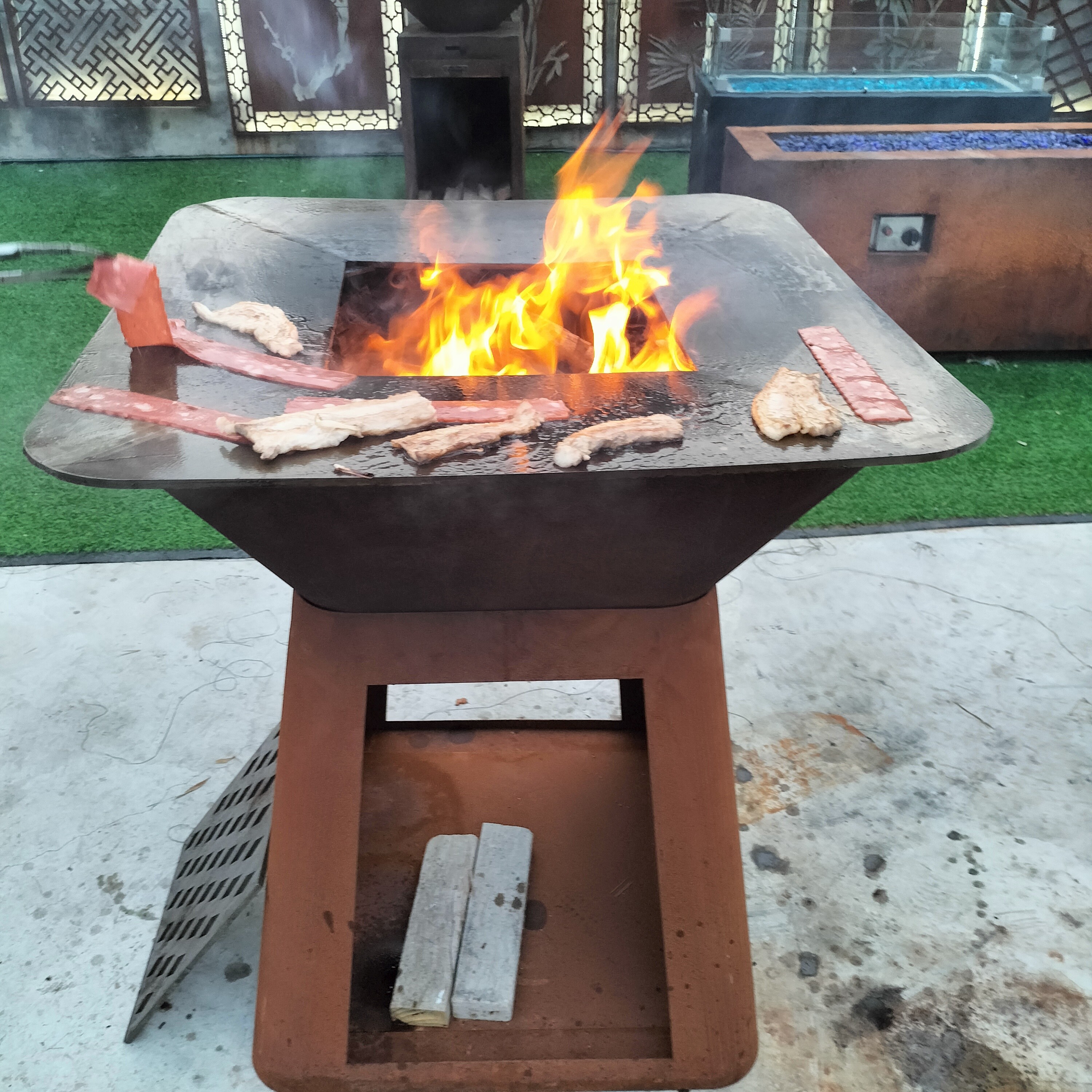 Outdoor Kitchen Metal Bbq Grill Garden Backyard Steel Bbq Grill