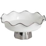 Flower Shape Dessert Stand Ceramic Dry Fruit Tray Porcelain Dessert Plate