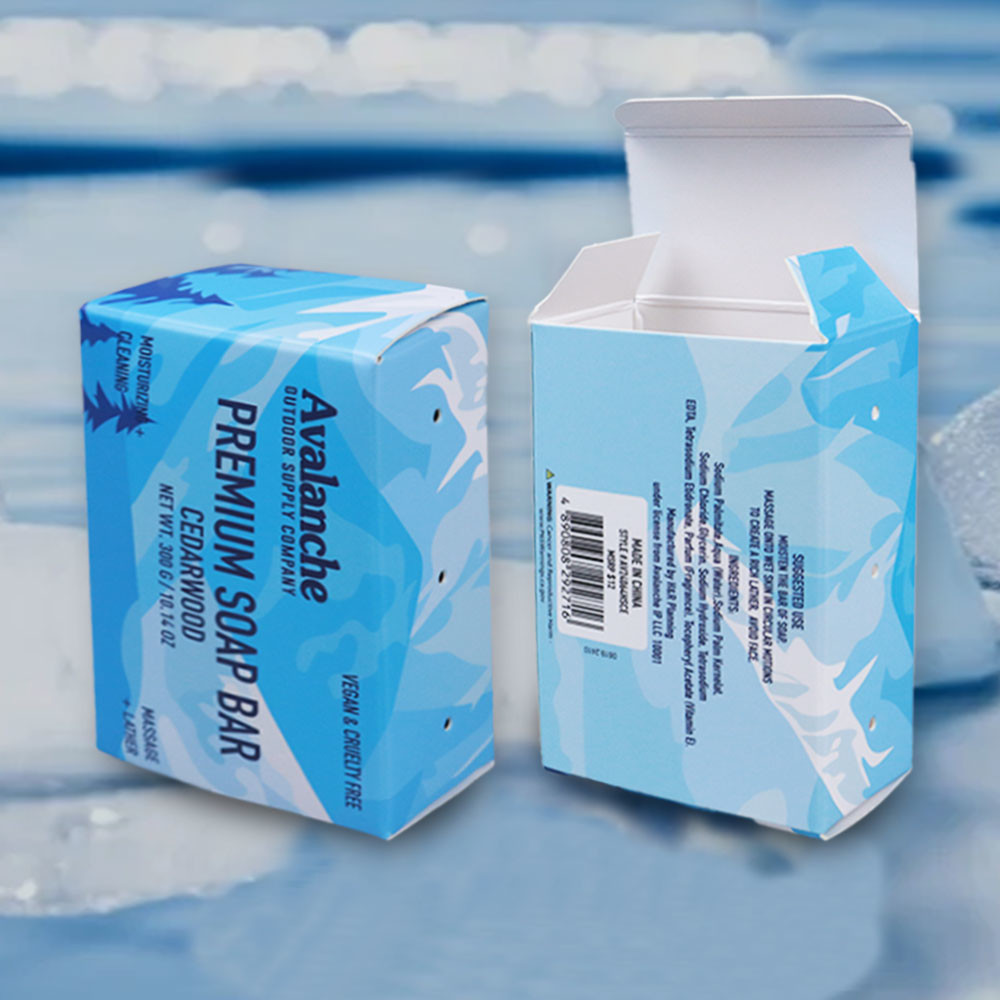 Soap Packaging Box For Dish Washing Cloths Washing Soap Printing Kraft Paperboard And Biodegradable Material Custom Dimension