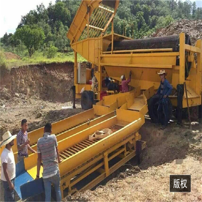 Gold And Diamond Mining Equipment Gemstone Trommel Screen Gold Washing Plant With Long Clay Scrubber