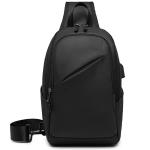 7.9 Inch IPAD USB Charging Shoulder Travel Sling Bag 18*10*30cm