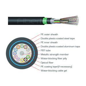 Wholesale 144 Core Optical Fiber Cables , GYTA53 Double Sheathed Cable from china suppliers
