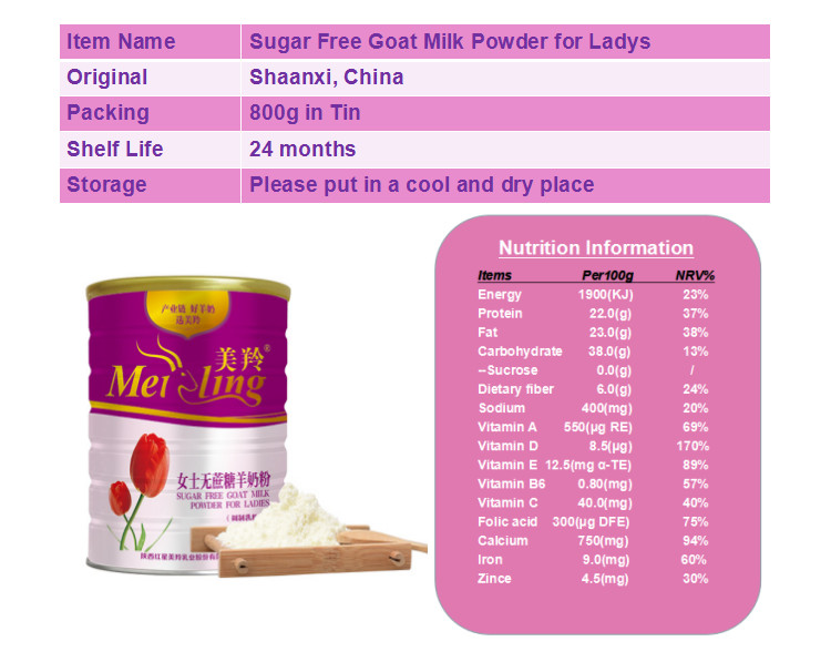 Adult Formula Lady Goat Milk Powder For Beauty Skin 800gm