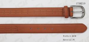 Wholesale Old Silver Buckle Brown PU Mens Dress Belts With Punching Circle Holes Decoration from china suppliers