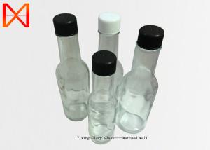 Wholesale Black Cap BBQ Hot Tomato Sauce Bottle Woozy Style Clear Round Shaped Transparent from china suppliers