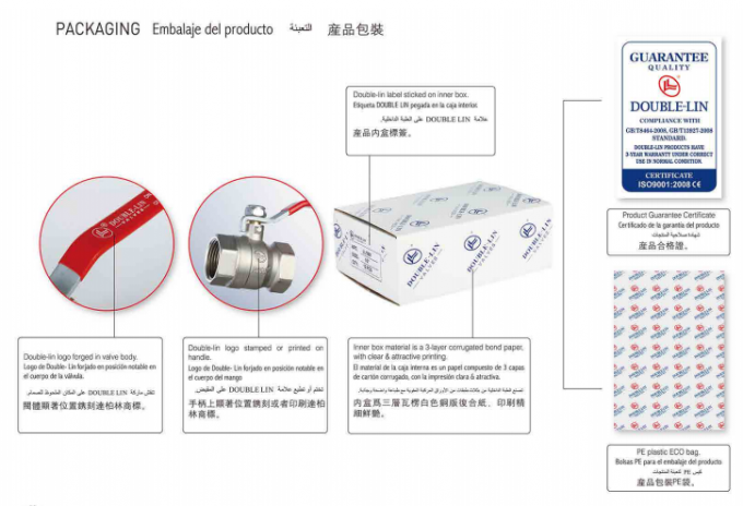 Female X Revolving Female Nut PN25 Brass Pex Ball Valve
