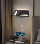 Multifunctional hotel villa apartment reading wall lamp USB Type-C wireless
