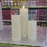 Hot sale wedding decoration real wax flicke moving flame LED pillar candle with