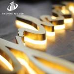 Wholesale Design Back Lighting Alphabet Letter Gold Signage Business Signs
