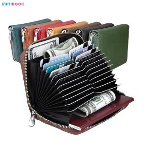 Wholesale Large Capacity ID Credit Card Holder Organ Zipper Coin Purse for Men and Women Sample from china suppliers