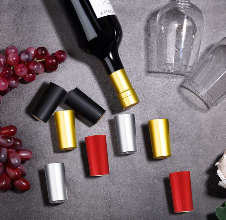 Healthy Lead Free Glass Wine Bottle Capsule Shrink Cap For Cellar And Home Packaging