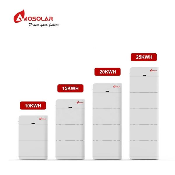 High Voltage Stacked Amosolar 409.6V 50AH 20KWH Lithium Battery Pack for Long
