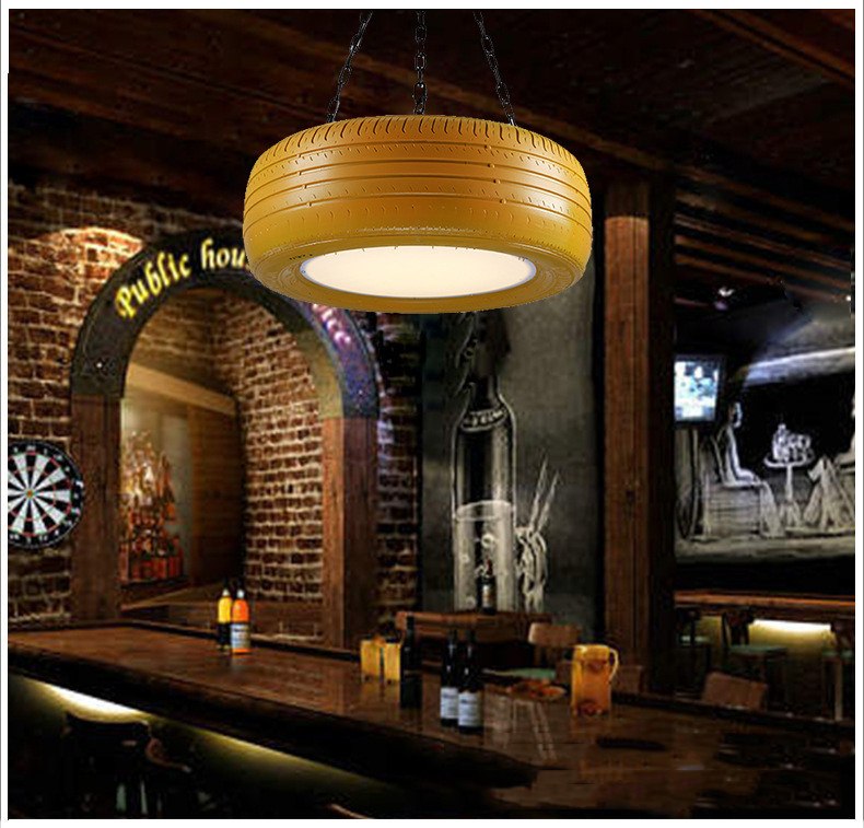 Loft Industrial Wind Tire Pendant Light Color LED Lamp Bead Hanging retro chandelier(WH-VP-132)