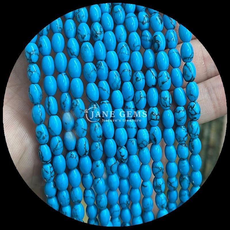 Tiger's Eye Yellow Aventurine Gem Bead Natural Crystal Rice Shape Stone Loose Bead Strands For Bracelets