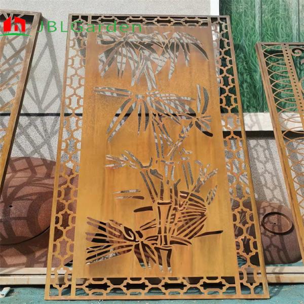 Laser Cut Decorative Corten Steel Garden Panels Multifunctional Weathering