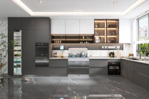 Wholesale Modern Kitchen Cabinet With Marble Countertop And Solid Wood Door Material from china suppliers