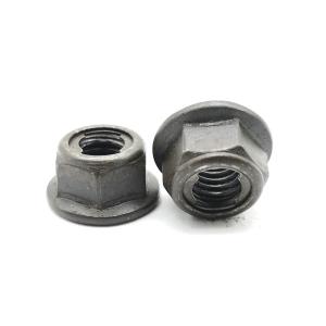 Wholesale DIN 6927 Self Locking Flange Nut Medium Strength Steel Black Oxide from china suppliers