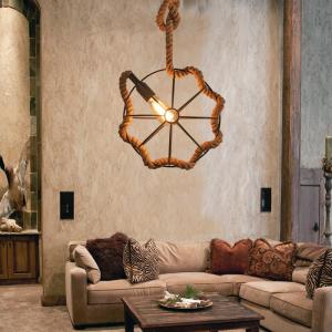 Wholesale Iron ball chandelier creative bar coffee American retro industrial dining table drop Rope chandelier(WH-VP-102) from china suppliers