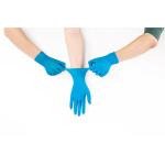 Green Disposable Medical Nitrile Gloves XL 110mm Width