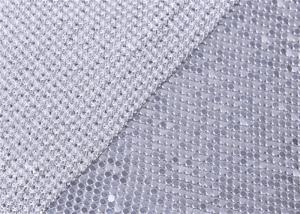 Wholesale Metallic Sequin Mesh Fabric 3mm Silver Sequin Dress 45*150cm SGS from china suppliers