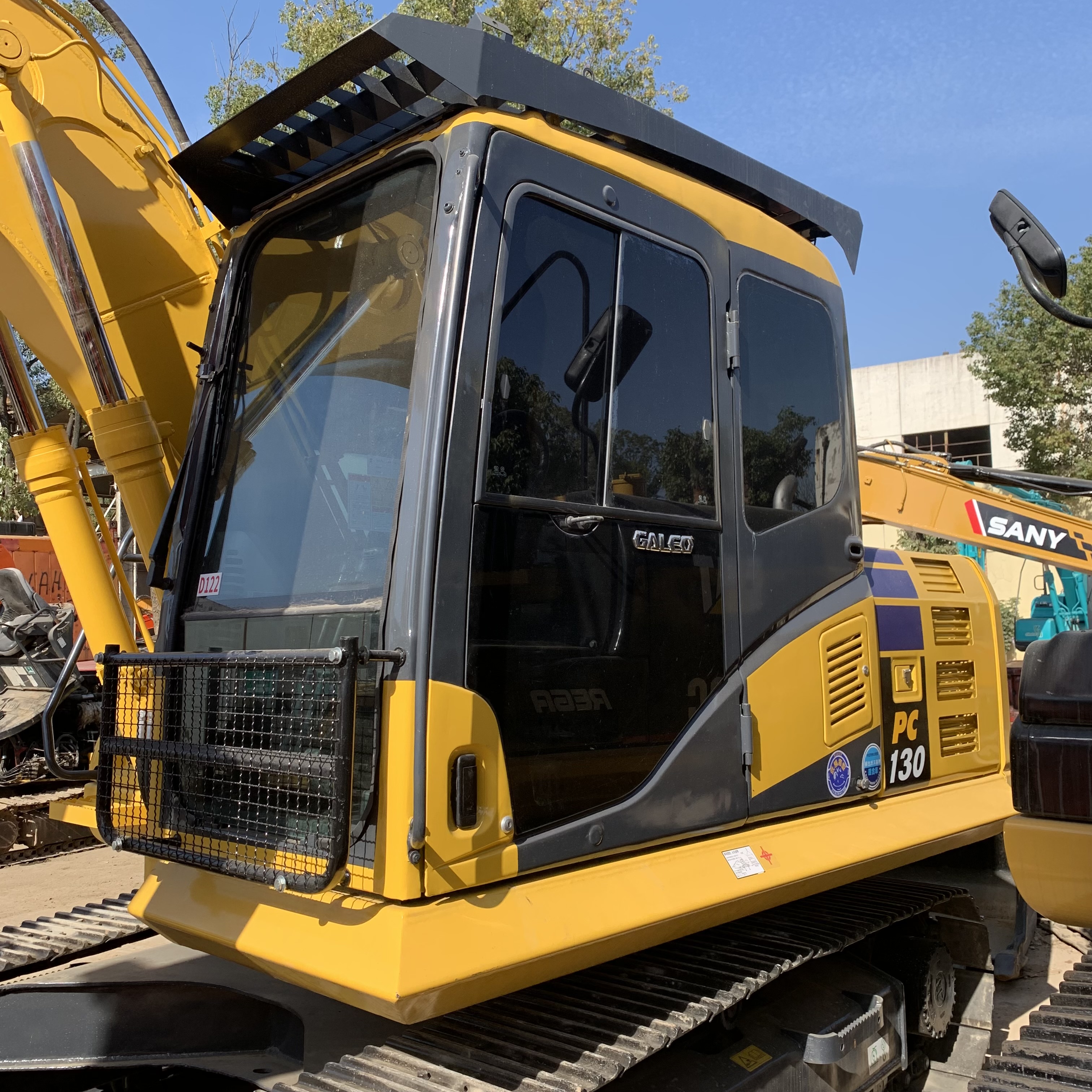 13 Ton Crawler Digger Original Hydraulic Cylinder Komatsu PC130 Medium Used Excavator