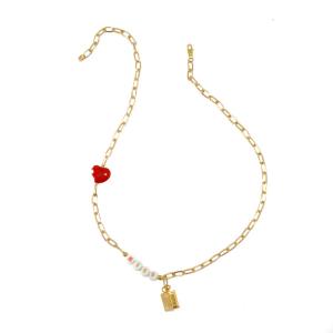 Wholesale Summer Personalized Alphabet Bead Necklace Gold Color For Woman from china suppliers