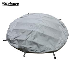 Wholesale New Type roll-up round spa cover save space grey spa rolling cover Oxford Cloth hot tub cover from china suppliers